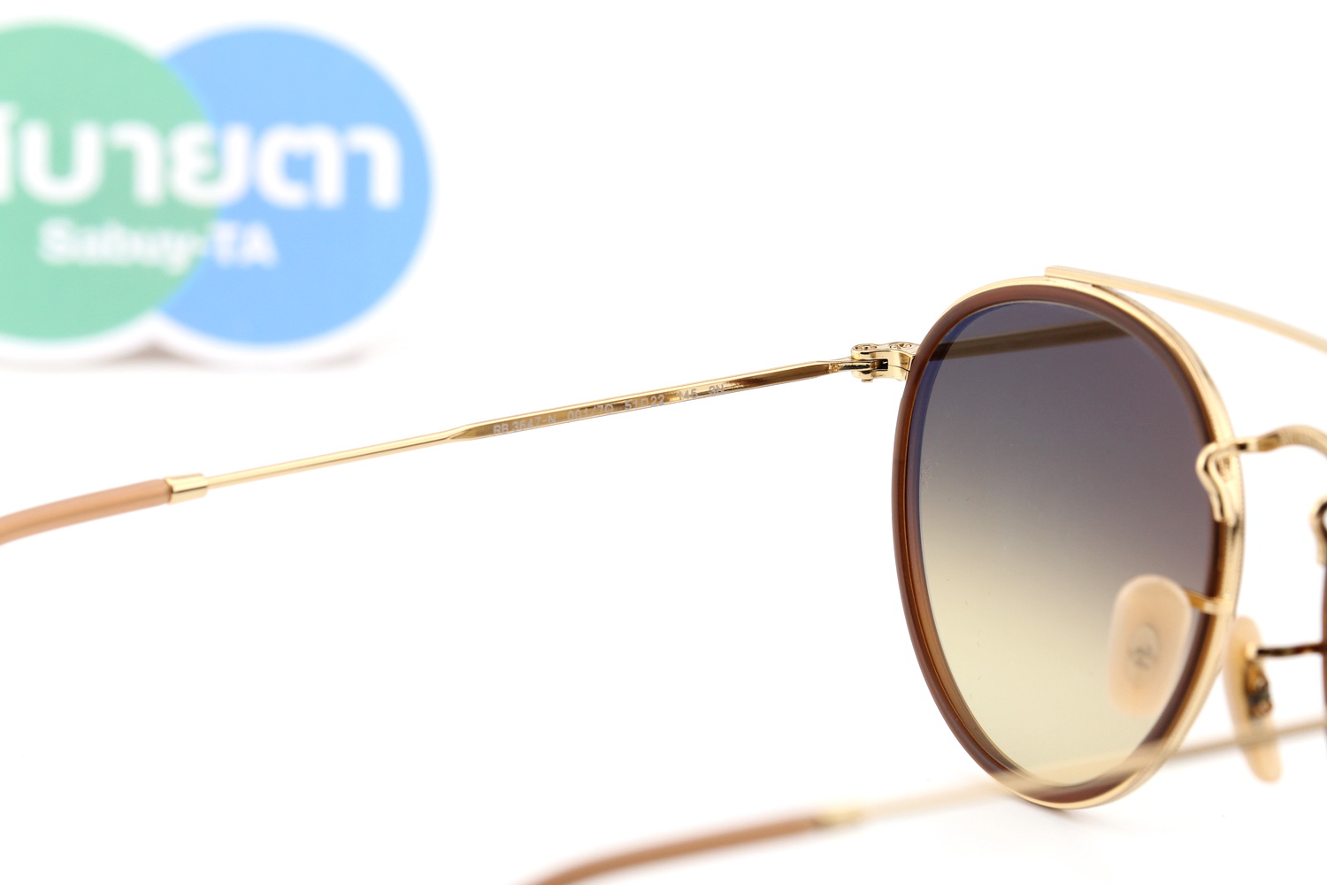 RayBan Round Double Bridge RB3647N 001/7O