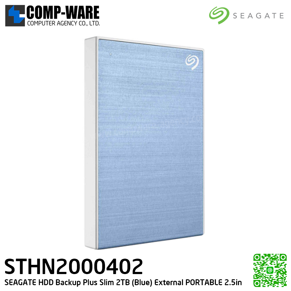 SEAGATE HDD Backup Plus Slim 2TB (BLUE) External HDD PORTABLE 2.5" - STHN2000402
