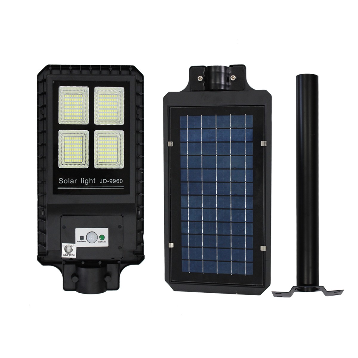 IWC-STR-SOLAR-LEG-JD-9960-60W โคมไฟถนน โซล่าเซลล์ มี Sensor พร้อมรีโมท