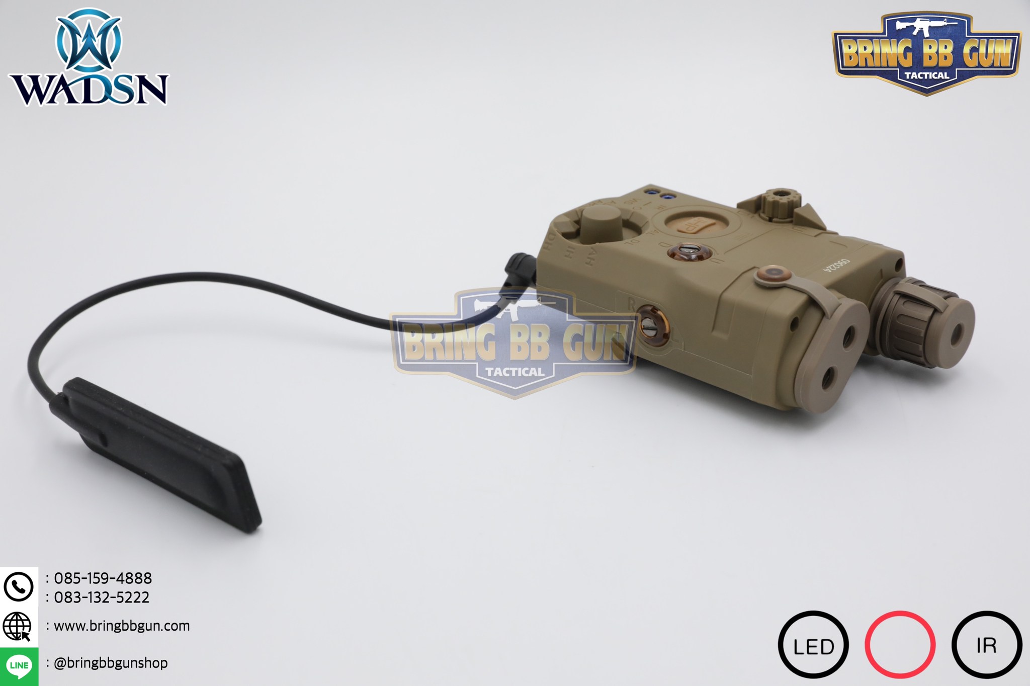 กล่อง PEQ-15 LA-5C Laser Pointer ยี่ห้อ WADSN รุ่น Real Grade (รุ่น Top) รุ่นไฟฉาย และ เลเซอร์สีแดง