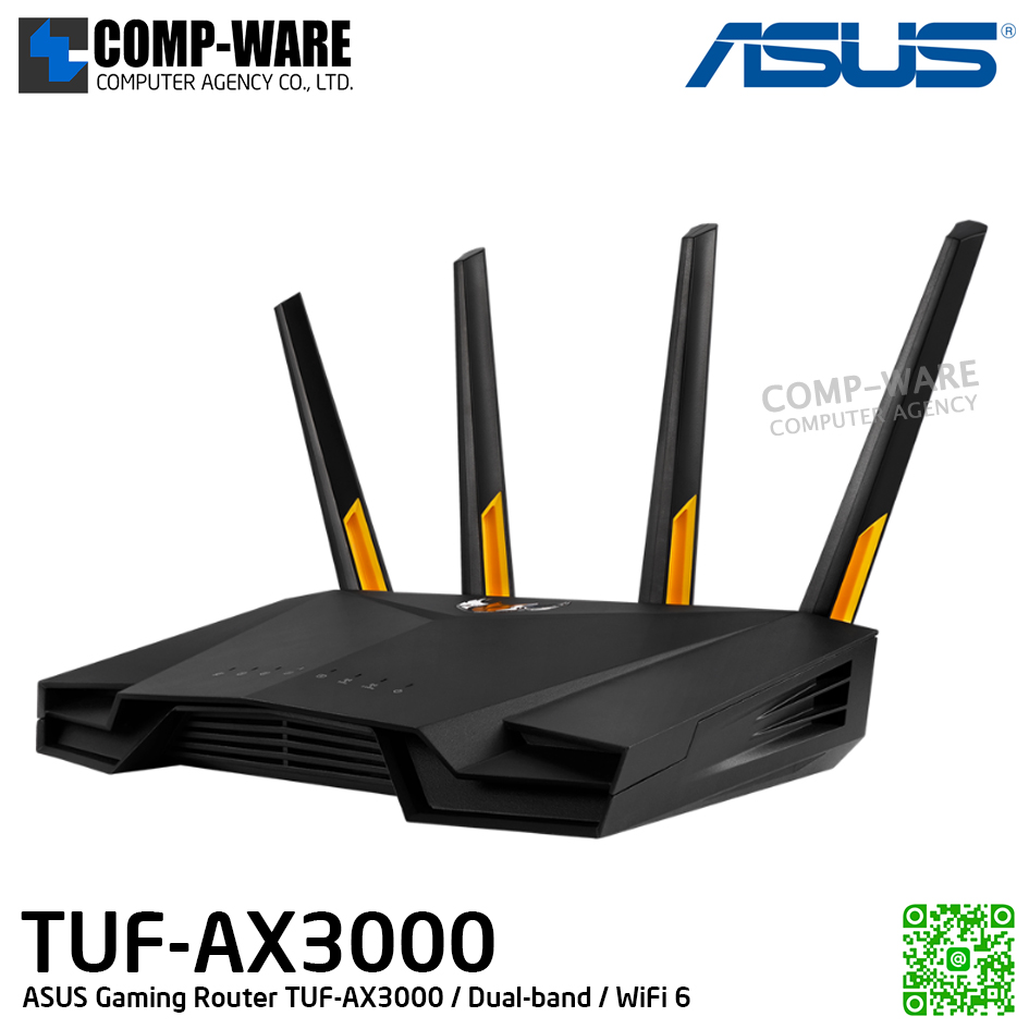 ASUS Gaming Router TUF-AX3000 / Dual-band / WiFi 6 - 3Y Warranty