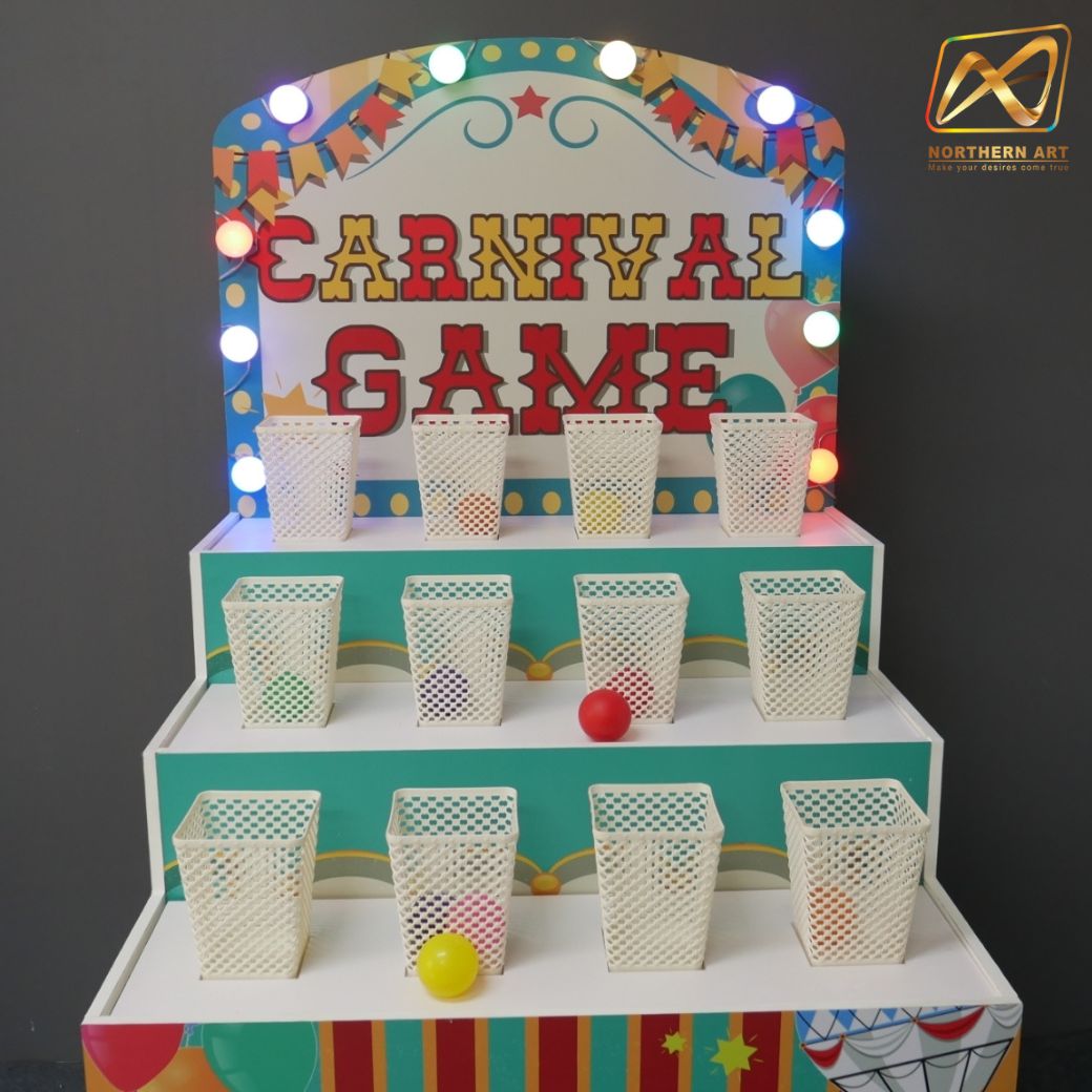 เช่าตู้เกมส์โยนบอลลงตะกร้า ขนาด (W) 80 x (L)76 x (H)163 cm. พร้อมลูกบอล 10 ลูก (คละสี)