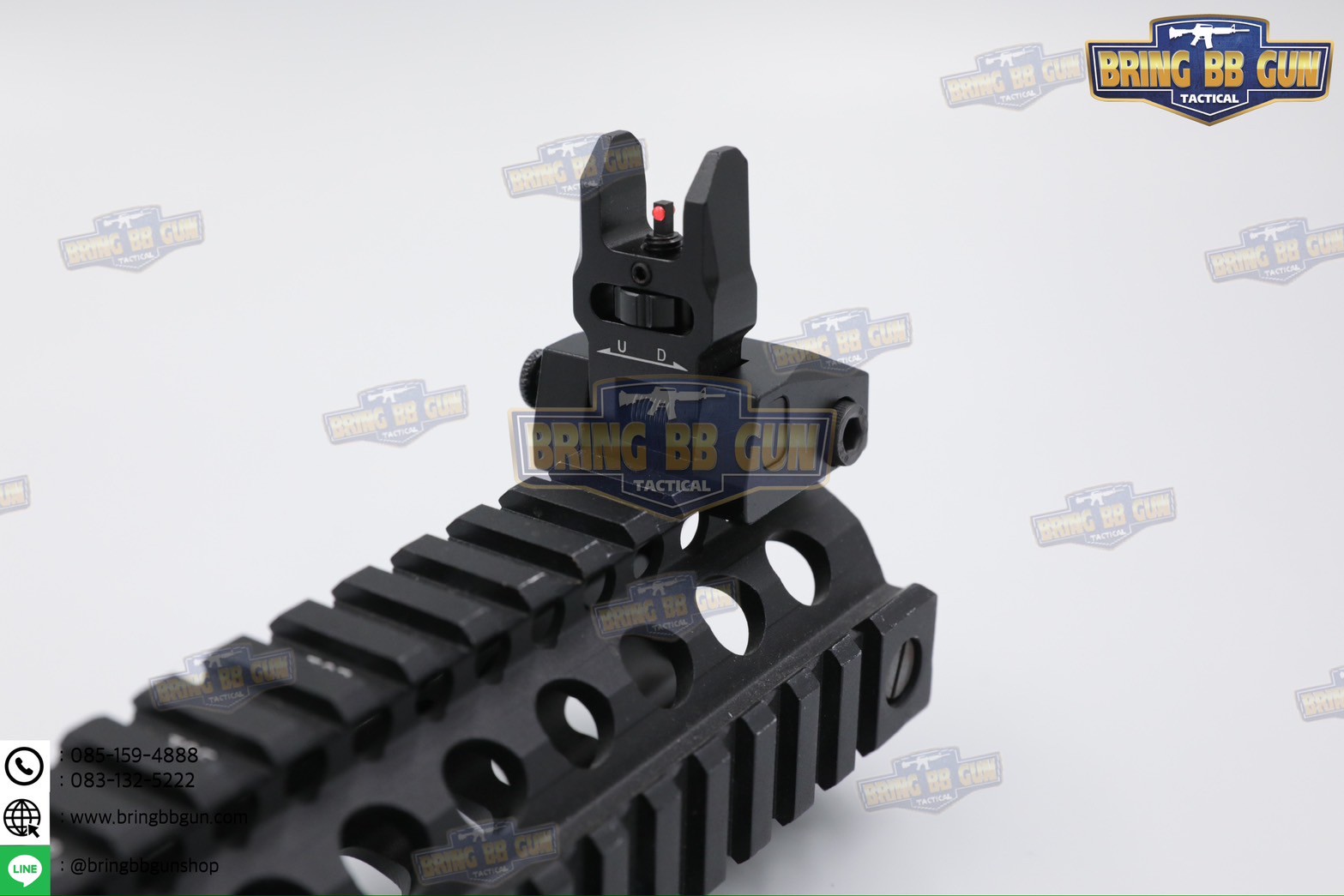 ศูนย์หน้า-หลังพับได้แบบโลหะ รุ่น ศูนย์เล็งเรืองแสง ทรง Noveske