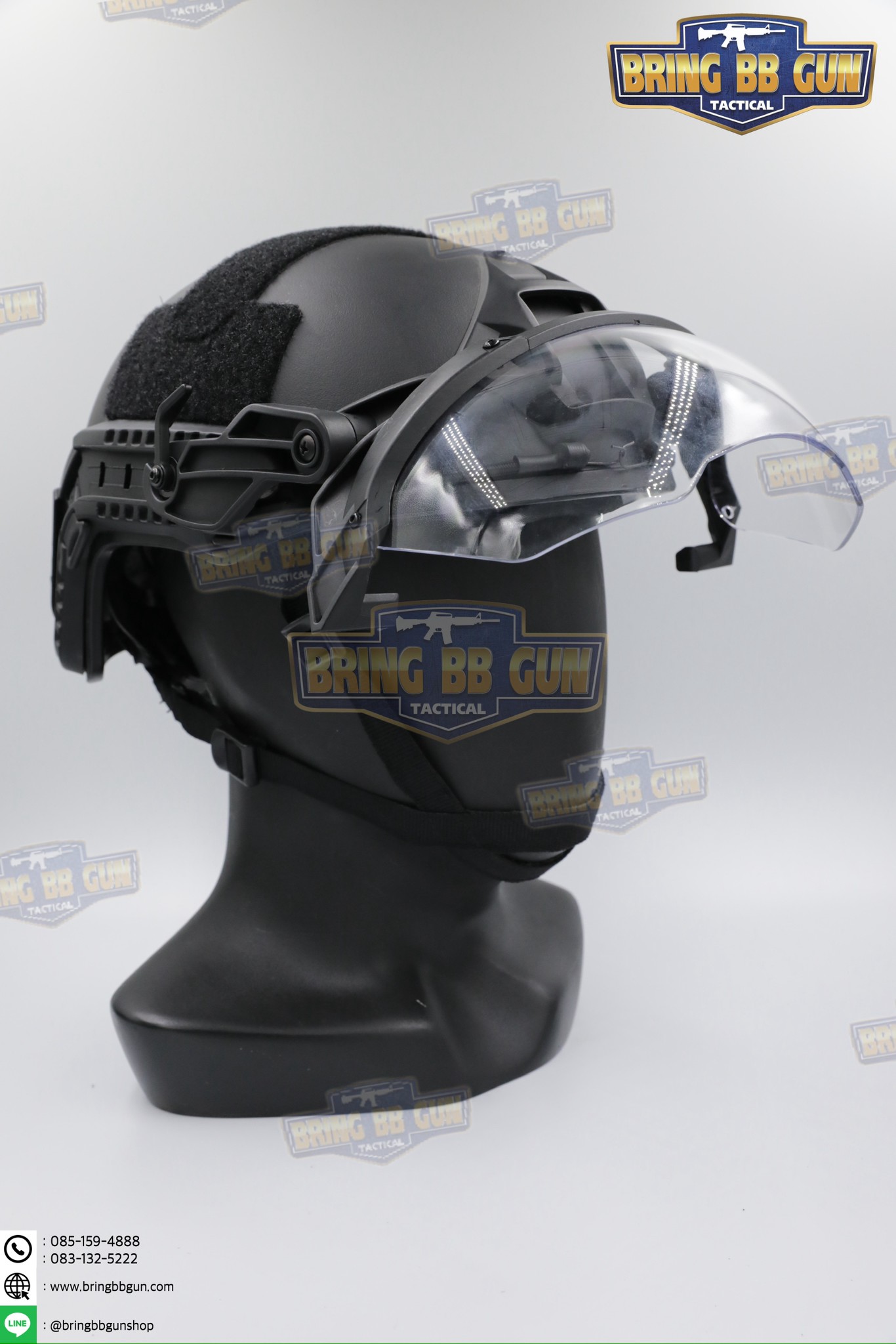 ชิวหน้าหมวก Fast (กระบังลม)สำหรับหมวกกันน็อคยุทธวิธีแบบปรับได้ (Visor - FAST) (FAST Helmet Visor) (Flip Goggles for Tactical Helmet)