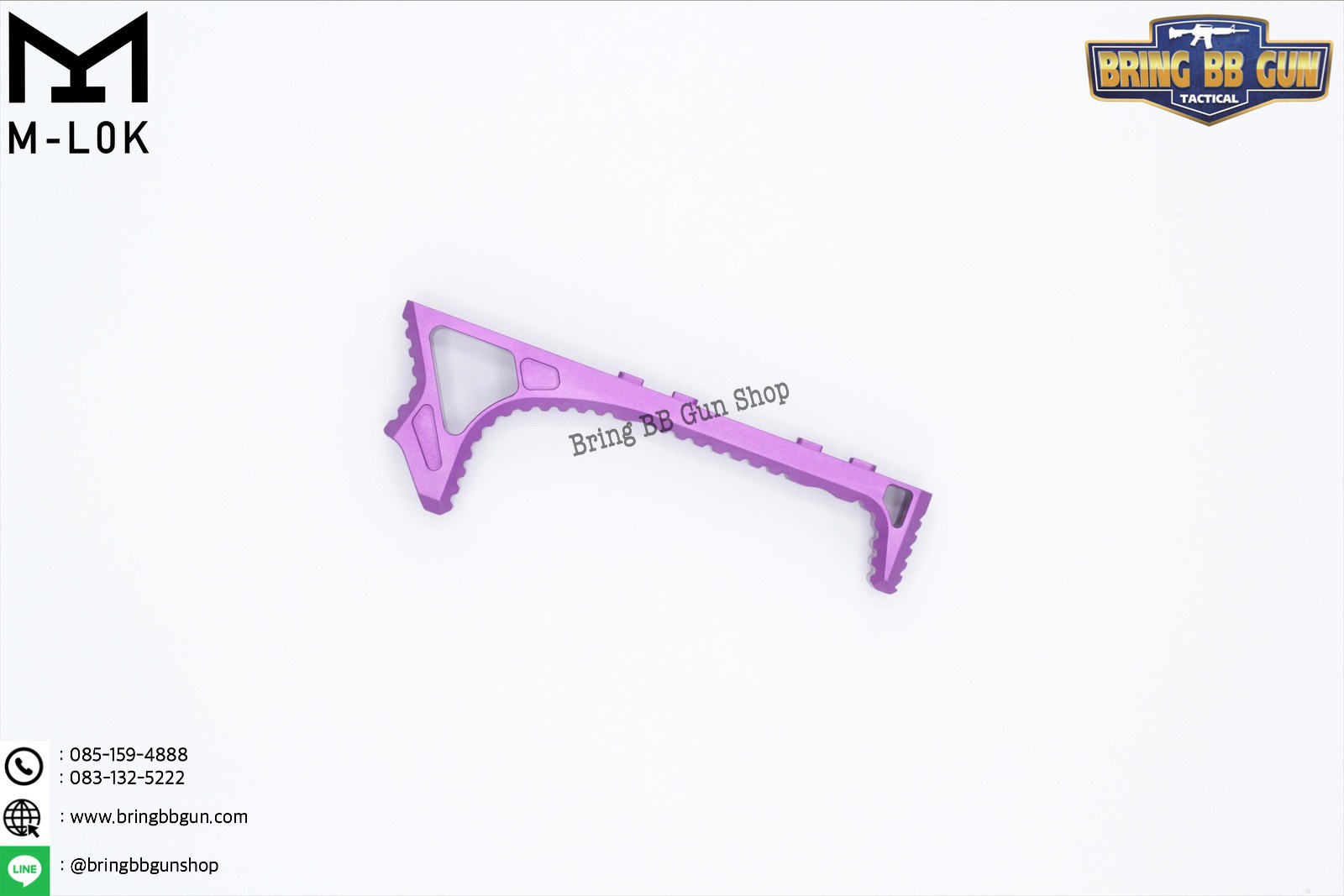 กริ๊ปมือหน้า ยี่ห้อ Castellan รุ่น Curve Foregrip CNC M-Lok (ใช้ได้กับชุดหน้าระบบราง M-Lock เท่านั้น)