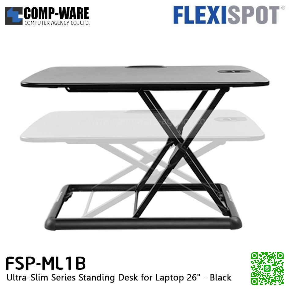 Flexispot FSP-ML1B Ultra-Slim Series Standing Desk for Laptop 26" (Black)