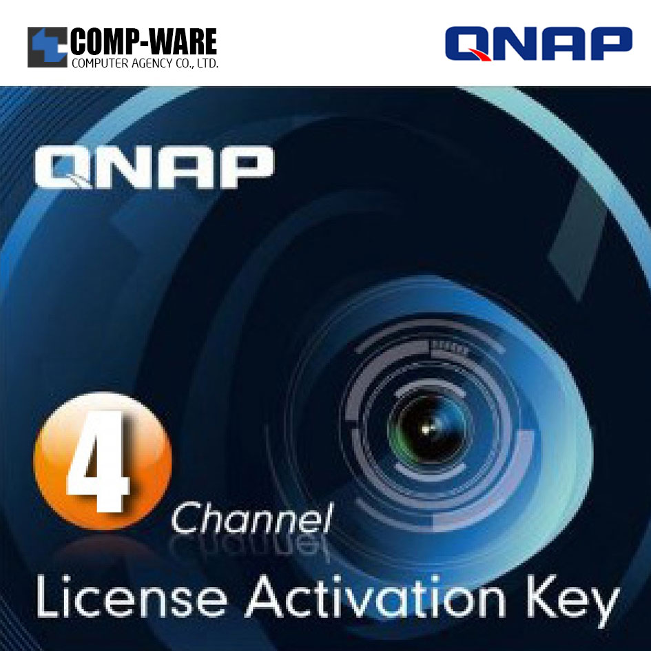 QNAP LIC-SW-SURVEILLANCE-4CH-EI ( 4 Camera License Activation Key for Surveillance Station Pro for QNAP NAS )