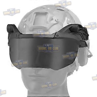 ชิวหน้าหมวก Fast (กระบังลม)สำหรับหมวกกันน็อคยุทธวิธีแบบปรับได้ (Visor - FAST) (FAST Helmet Visor) (Flip Goggles for Tactical Helmet)