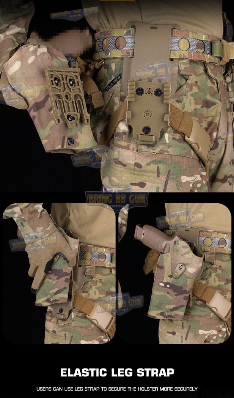 ซองปืนพกนอกปลดนิ้วโป้ง Sig Sauer P320 + ช่องไฟฉาย (ซองปืน 6354DO) (6354 DO) (P320 + X300)