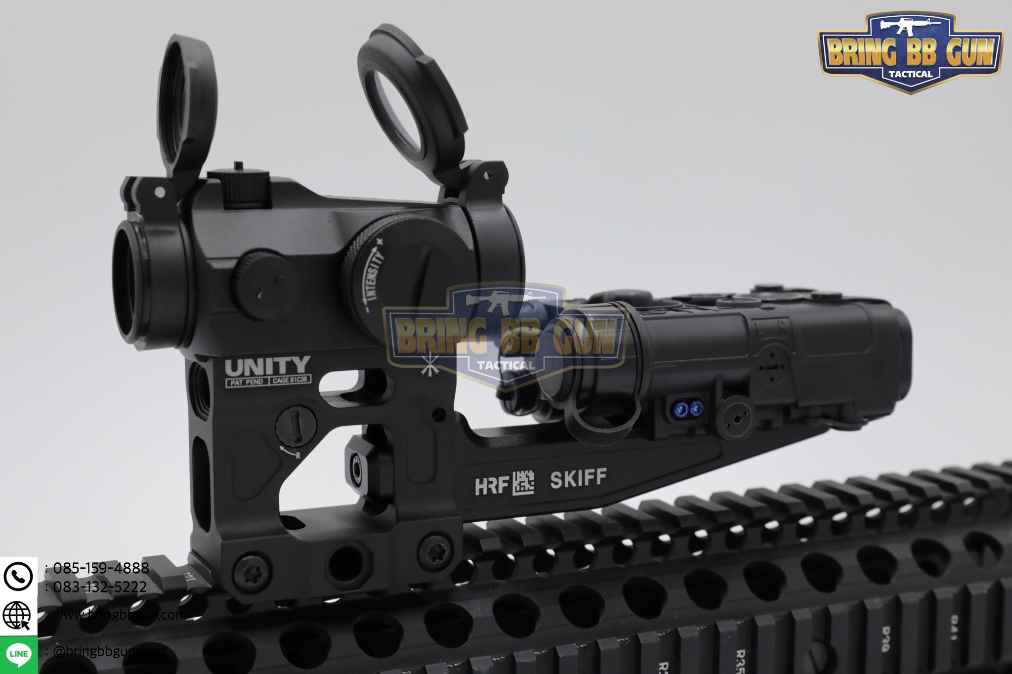 ชุดเซ็ต(Set) ดอท T2 + กล่องไฟฉาย+เลเซอร์แดง L3 NGAL + ขา Unity Fast + รางเสริม HRF Skiff