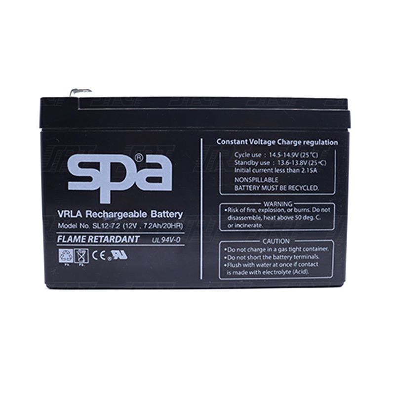 Spa แบตเตอรี่แห้ง สำรองไฟ | 99-01-0202 | SL12-7.2 (12V7.2A) | SPA Battery | แบต UPS/ไฟฉุกเฉิน/ระบบเตือนภัย