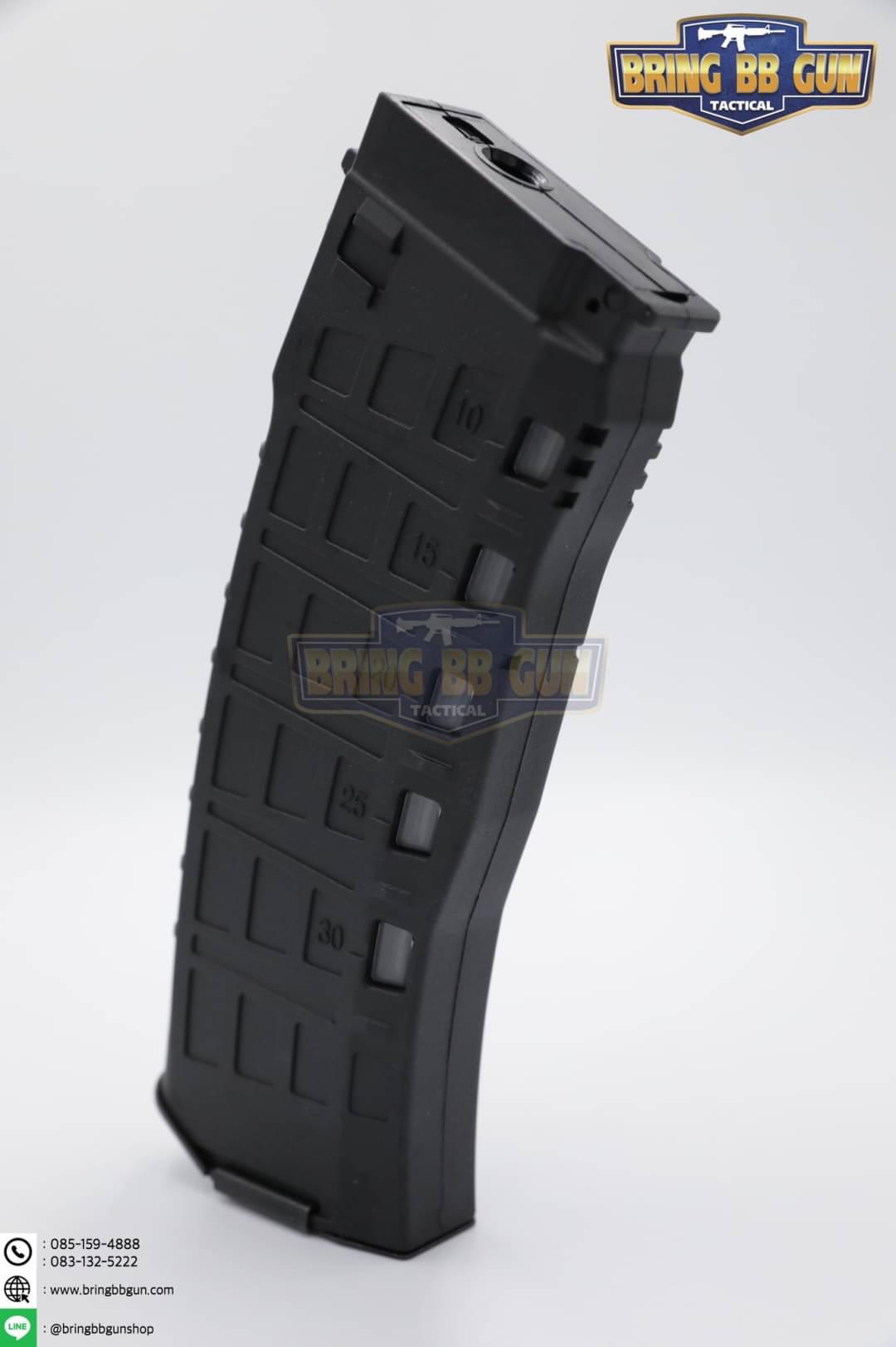 แม็กกาซีน AK12 ยี่ห้อ D-Day แบบstand(ไม่ต้องปั่น) ทรง DMAG AK12