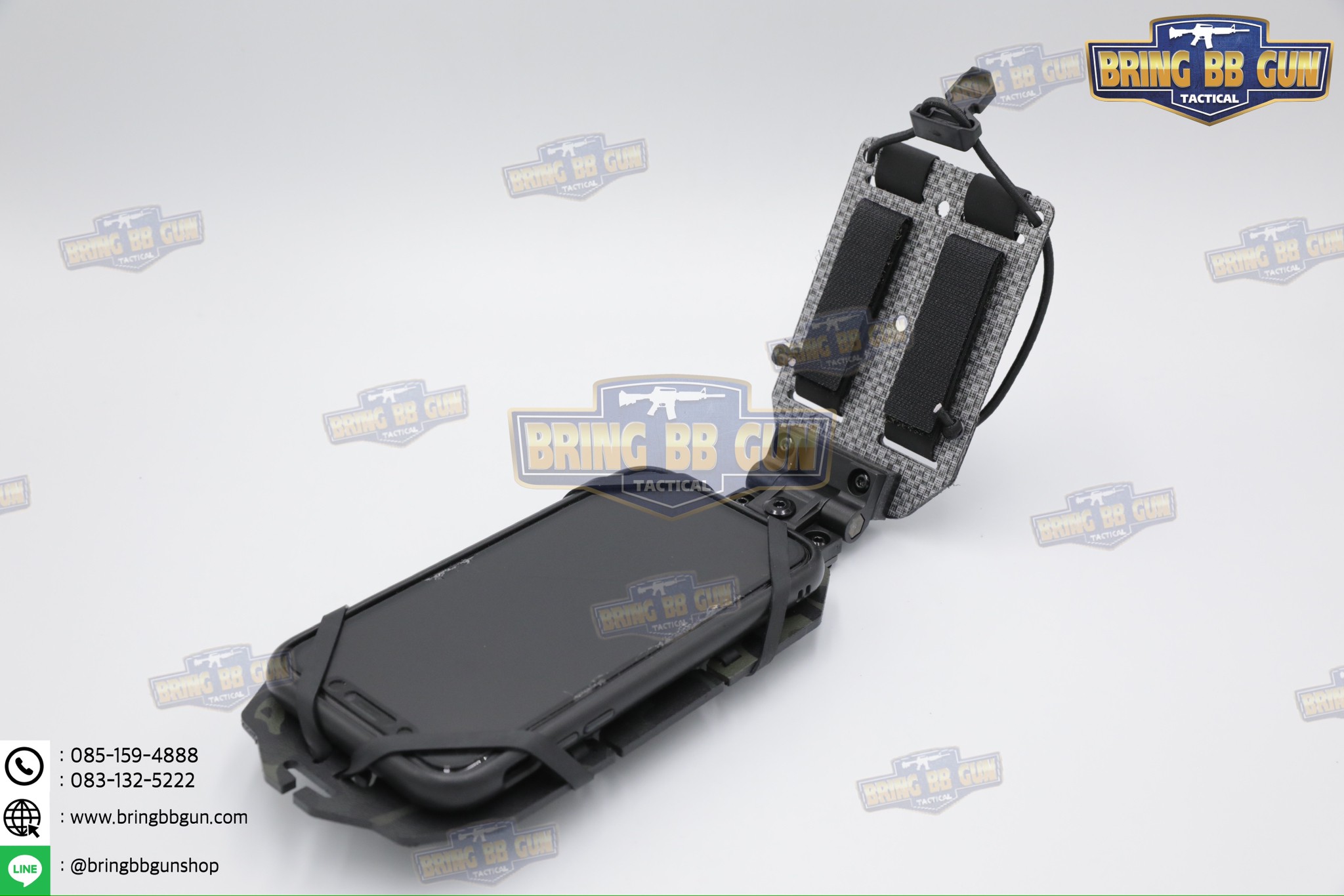 Tactical Rotating Phone Holder เคสโทรศัพท์ติดเสื้อเวส แบบปรับองศาได้ (Folded Navigation Board) (Tactical MOLLE Phone Holder) (Navboard Fliplite Chest Smartphone Mount)