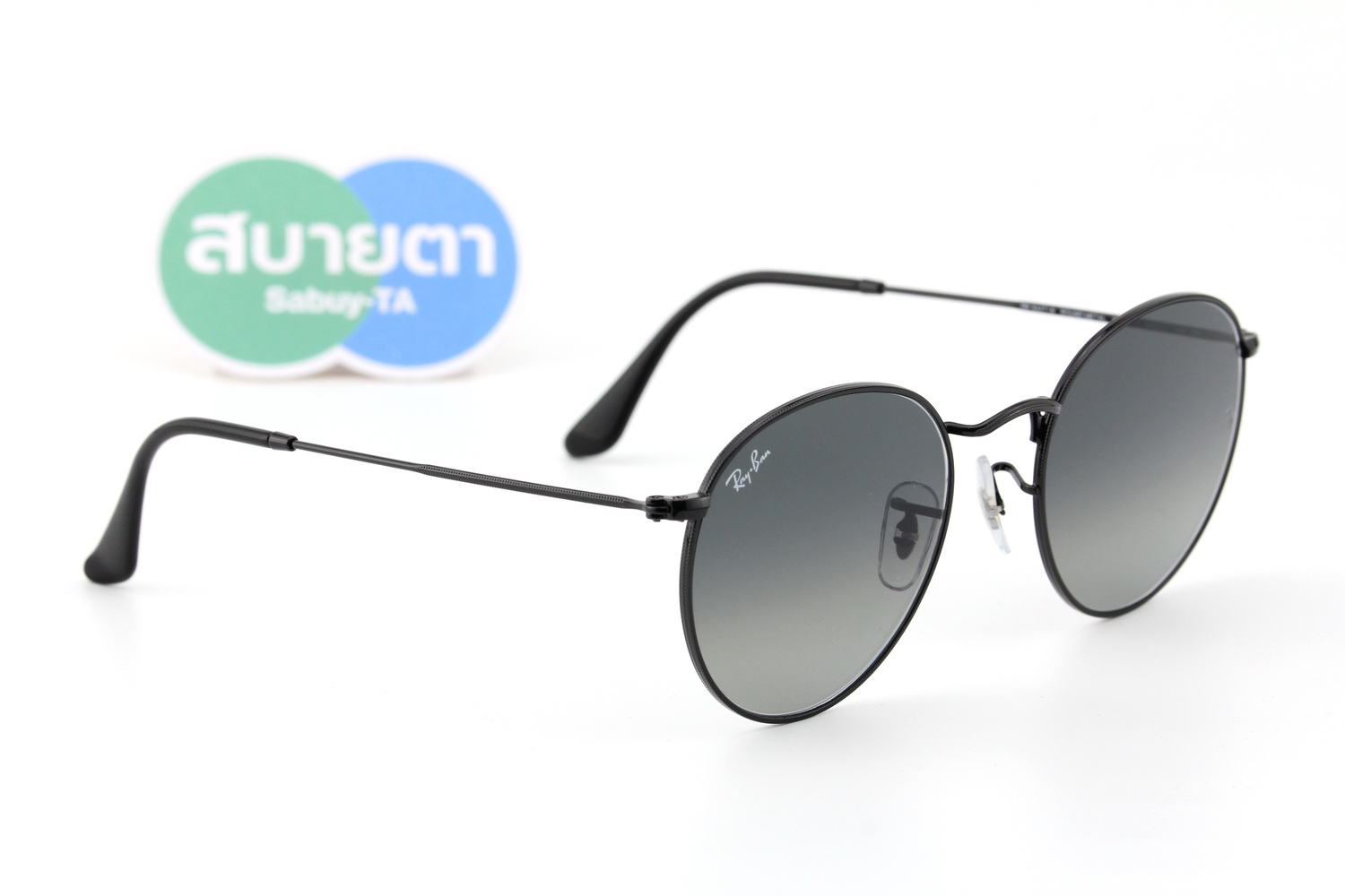 RayBan Round Flat Lenses RB3447N 002/71