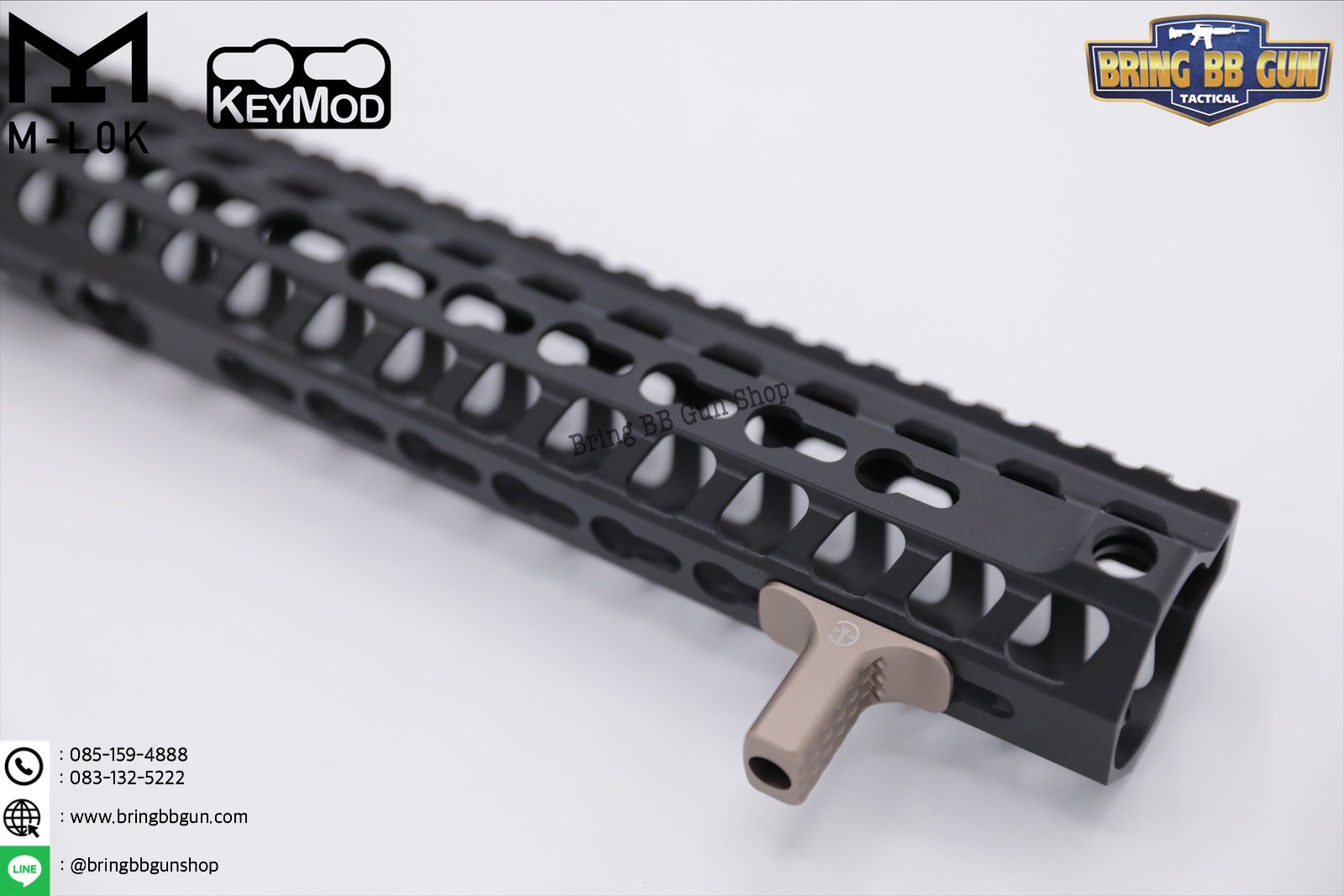 กริ๊ปมือหน้า (Angled Foregrip) ยี่ห้อ Impact Weapons Components M-Lok/Keymod Barrier Hand Stop (ใช้ได้กับชุดหน้าระบบราง M-Lock และ Keymod)