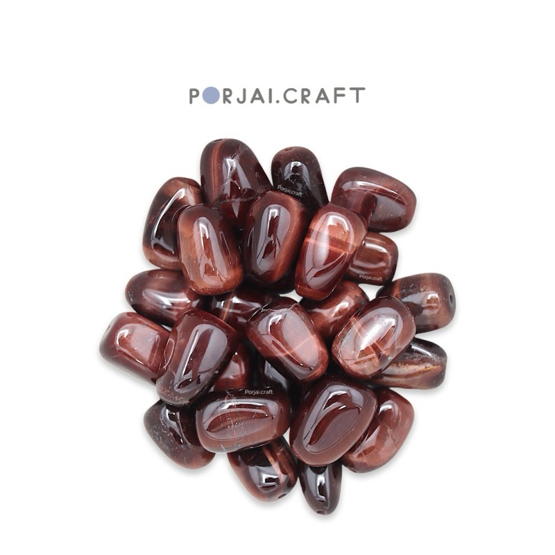 Red Tiger Eye Free Form Beads ลูกปัดเรดไทเกอร์อาย