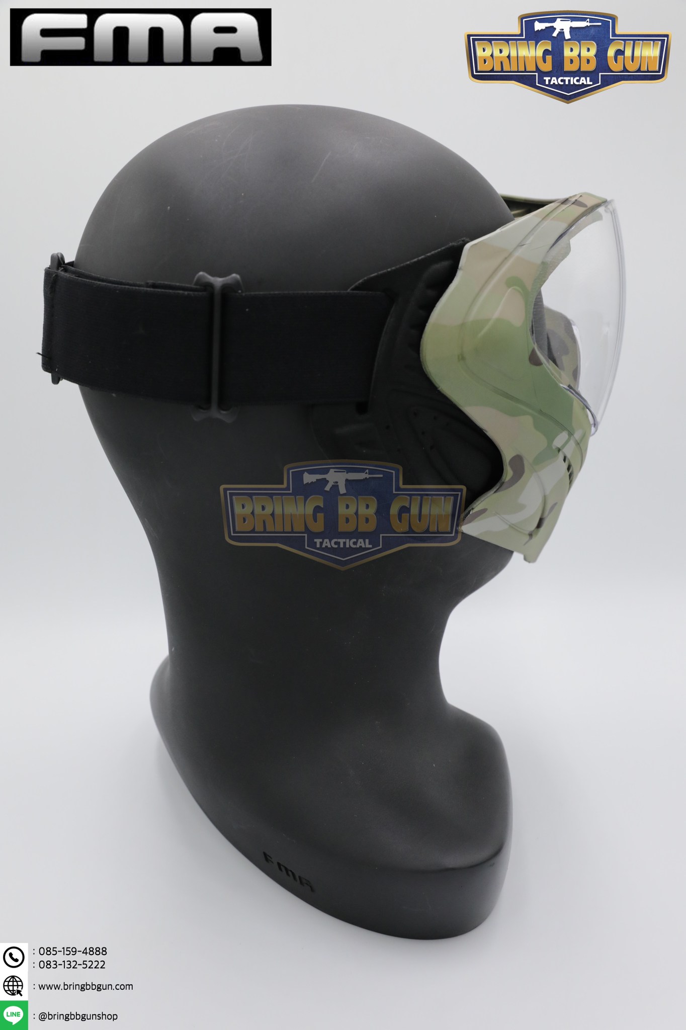 หน้ากาก F1 ยี่ห้อ FMA รุ่น เลนส์1ชั้น หน้ากากลายพราง