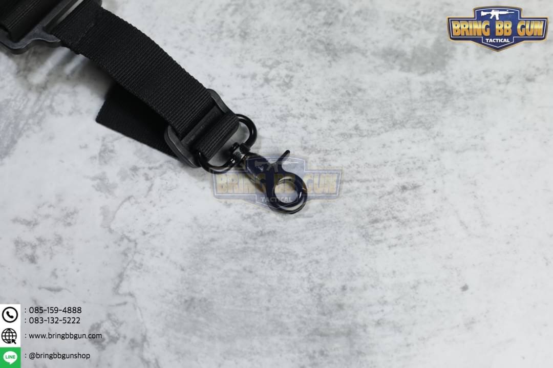 สายสะพายปืนลูกซอง รุ่น 2จุด (สีเขียว)