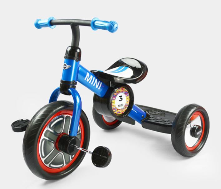 จักรยานเด็ก จักรยานสามล้อ จักรยานเด็กรุ่นขายดี Mini Cooper 3 ล้อ สีน้ำเงิน Tricycle Bike