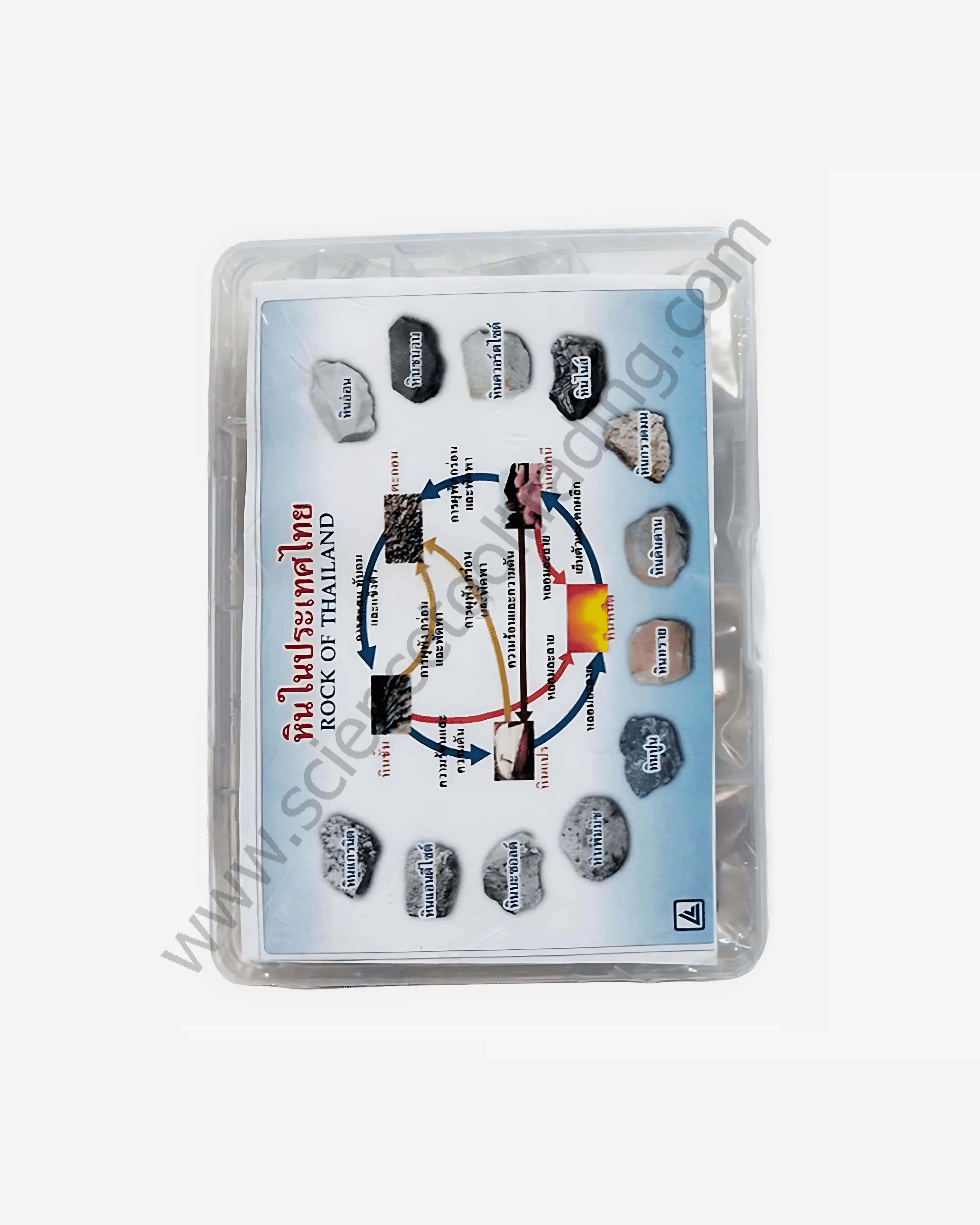 ชุดตัวอย่างหินพร้อมกล่อง 12 ชนิด