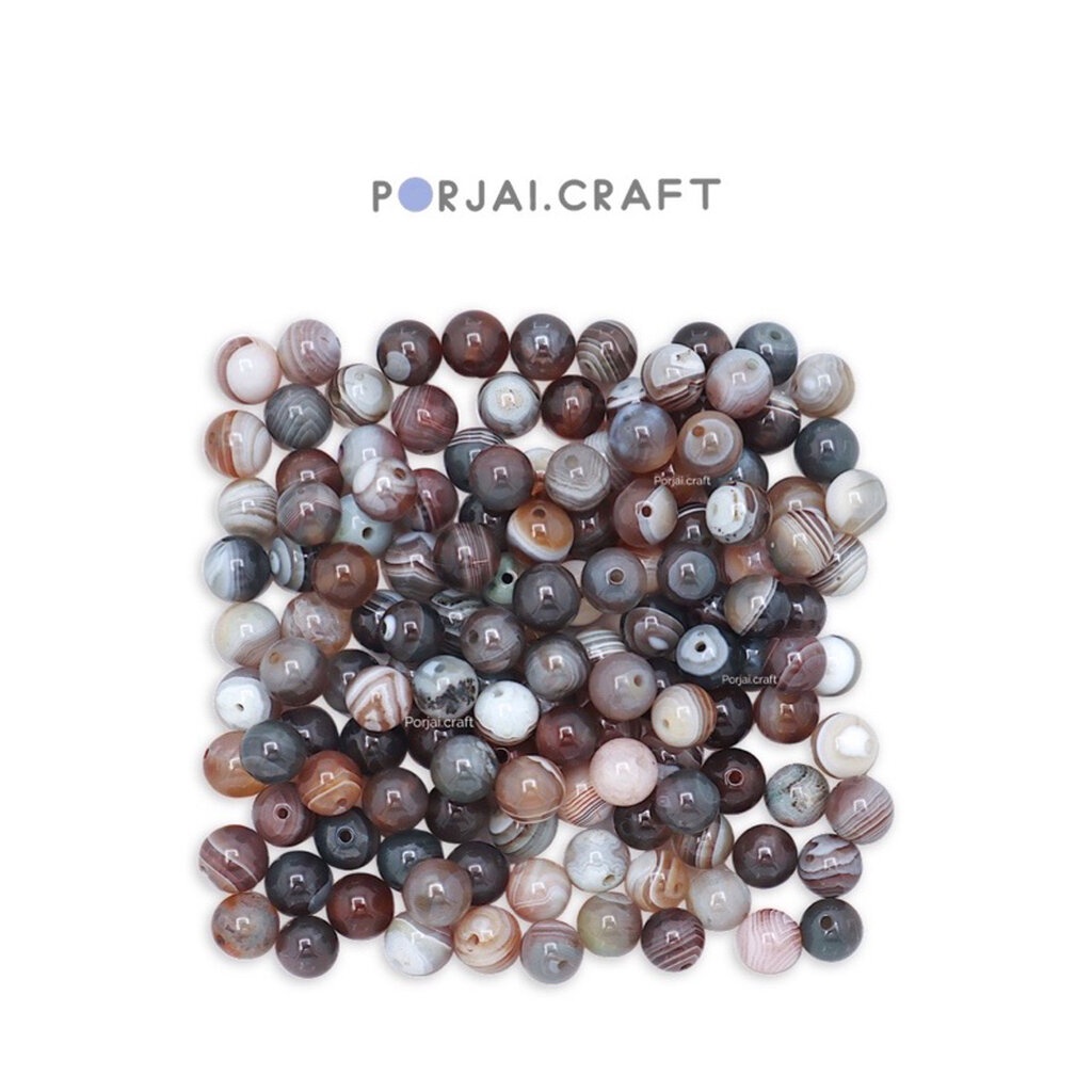 Botswana Agate Beads ลูกปัดบอตสวานา อาเกต