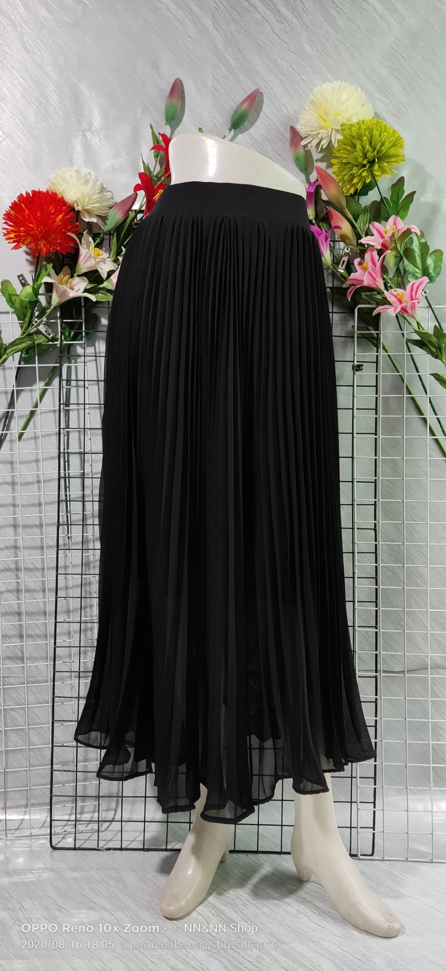 NNandNN Shop 6 0003 กระโปรงพลีท สีพื้นหลายสี ฟรีไซส์