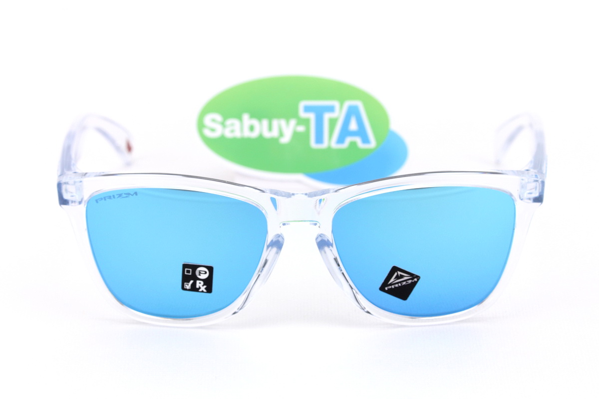Oakley Frogskins Crystal Clear/Prizm Sapphire SKU#OO9245-A7