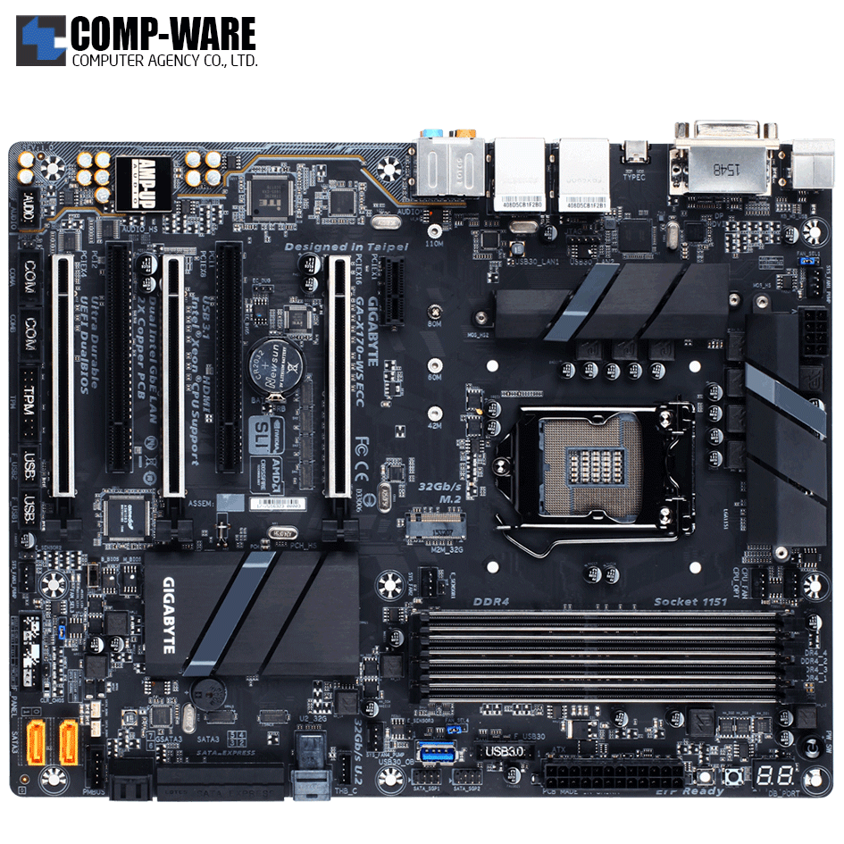 Gigabyte GA-X170-WS ECC Intel C236 Chipset ATX Motherboard