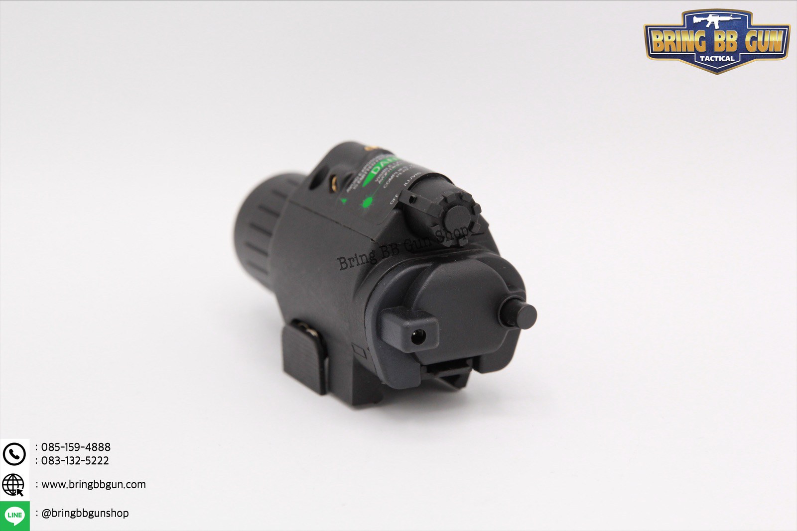 ไฟฉาย และ เลเซอร์ (สีเขียว) ติดปืน รุ่นM6