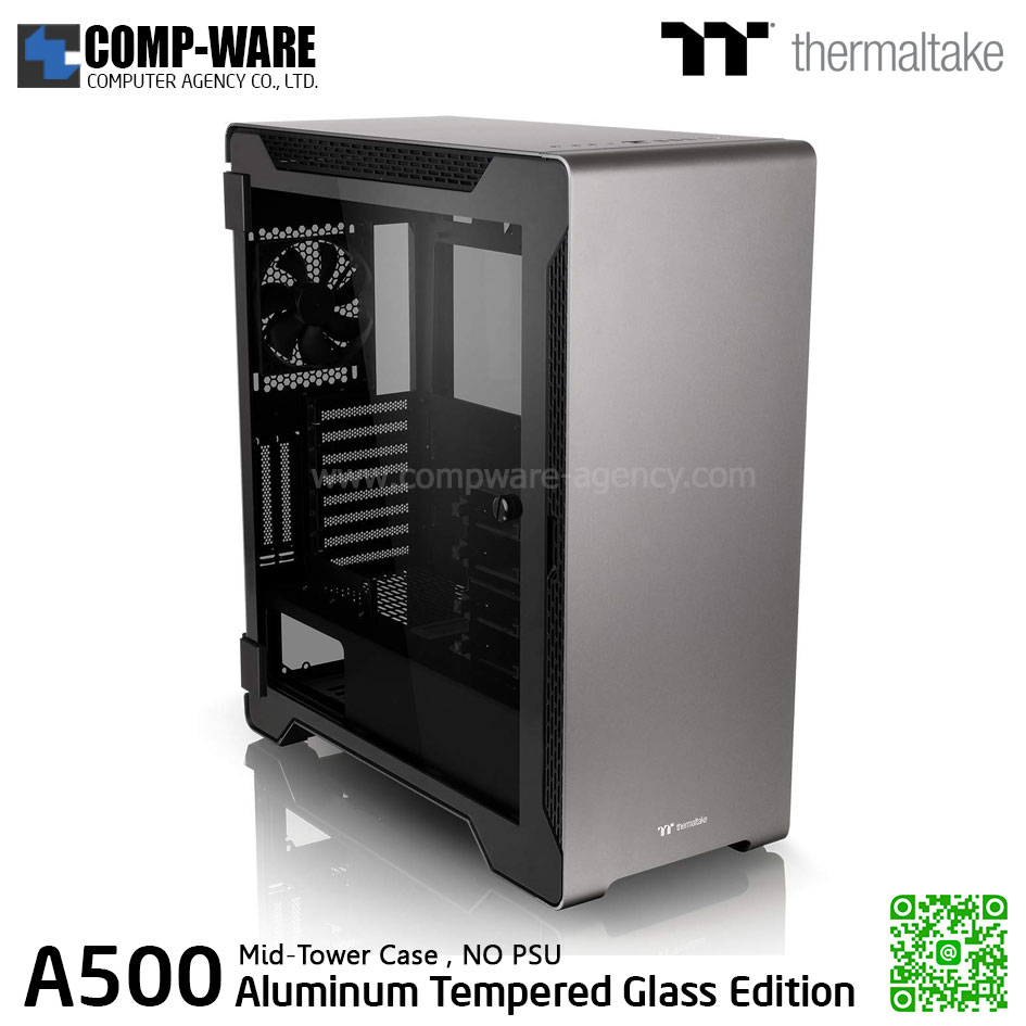 Thermaltake A500 Aluminum Tempered Glass Edition Mid Tower Chassis , No Power - CA-1L3-00M9WN-00