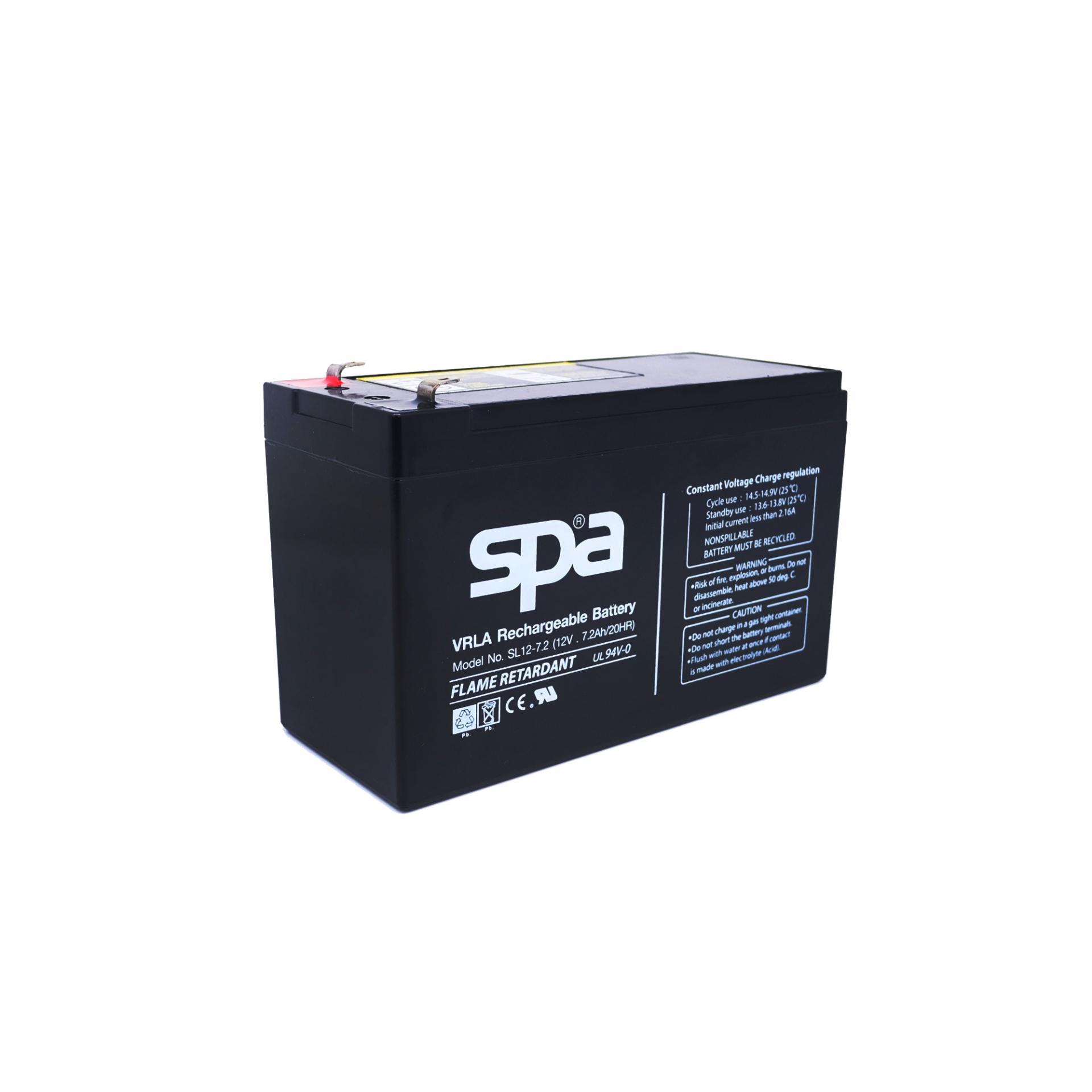 SPA แบตเตอรี่สำรองไฟ SL12-7.2 spa 12V 7.2Ah onebanmor