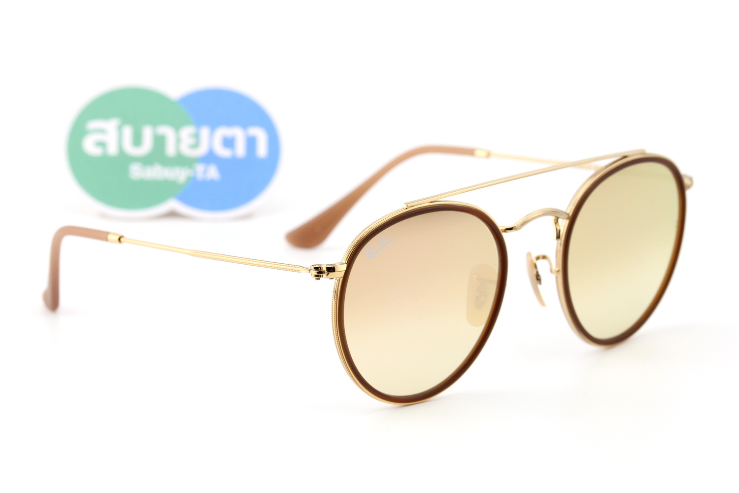 RayBan Round Double Bridge RB3647N 001/7O