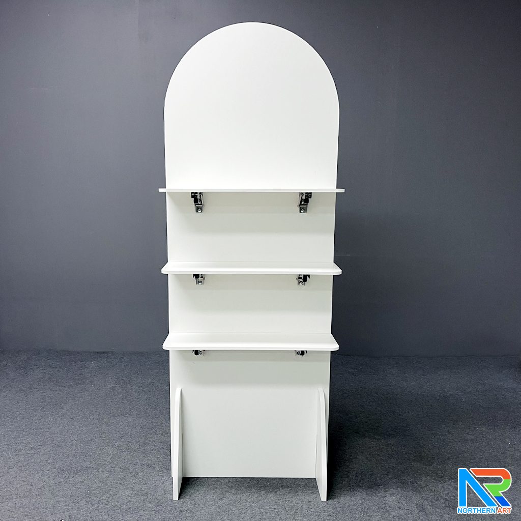 ชั้นวางสแตนดี้ไม้ MDF ปิดผิวเมลามีน ขนาด (W) 58 x (L) 30 x (H) 160 cm.