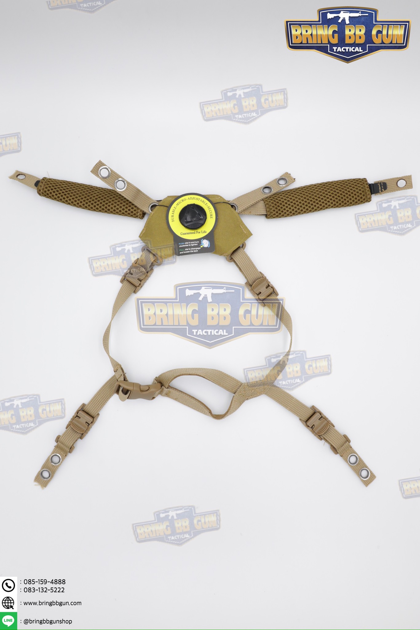 สายรัดคางปรับได้ ทรง EXFIL 3.0 (Exfil Helmet Boltless FIT Retention System) (EXFIL Tactical Helmet Suspension Hanging Strap BOA System Strap) (Team Wendy)