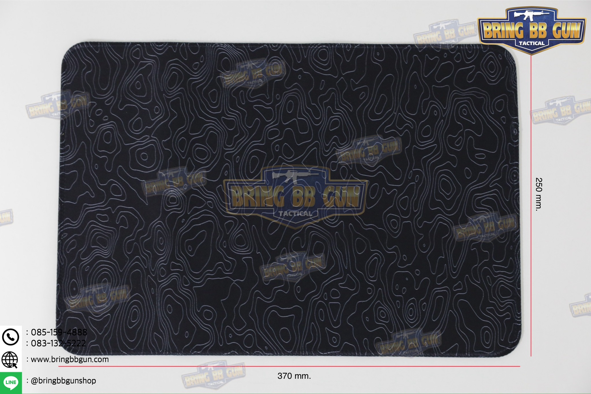 แผ่นยางรองอเนกประสงค์ ลายแผนที่เส้นชันความสูง แผ่นรองเม้าส์ (Topographic Map Camo Mouse Pad) (Mouse Pad) (Contour Map)