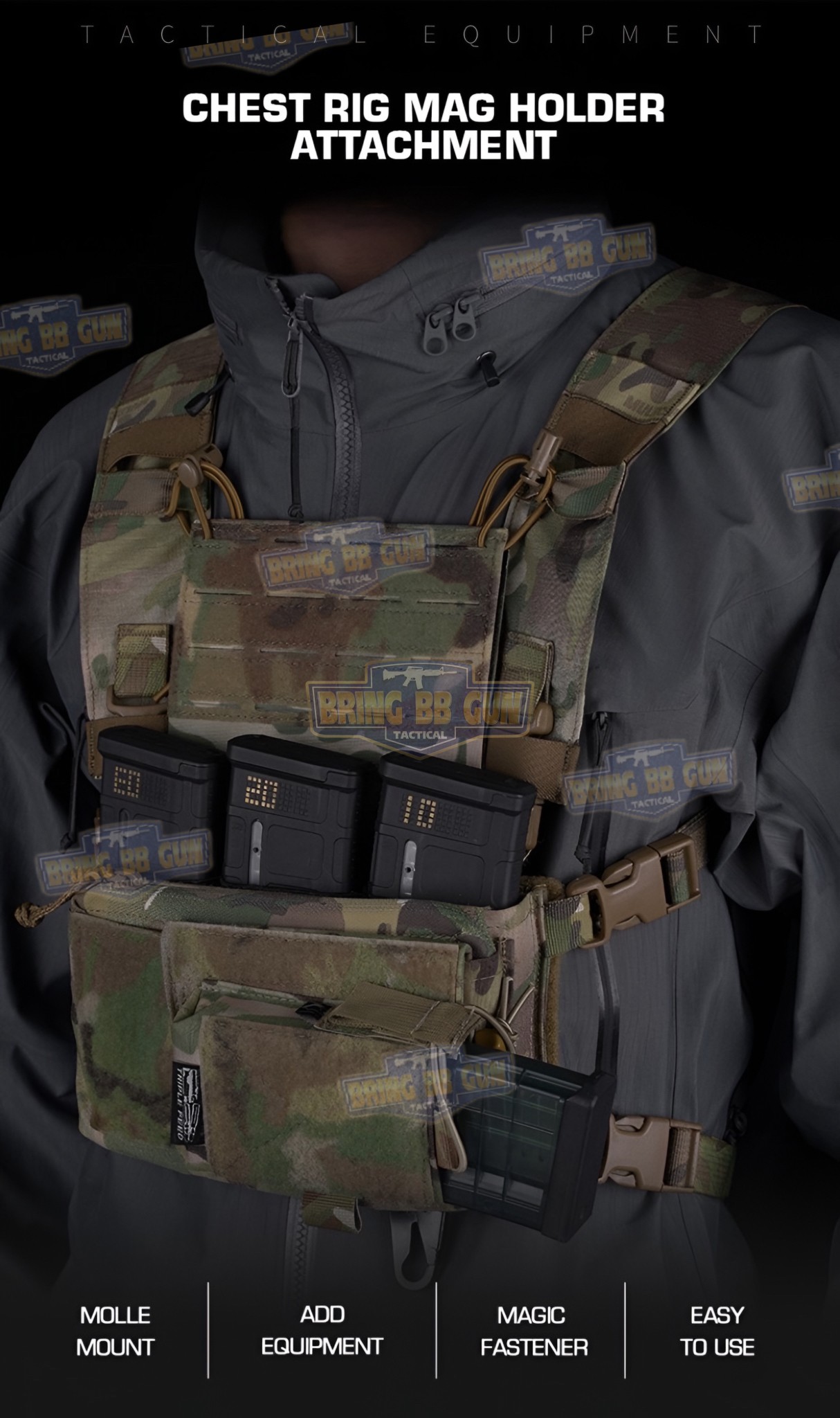 แผงเสริมหน้าอก Chest Rig (Chest Rig Mag Holder Attachment)