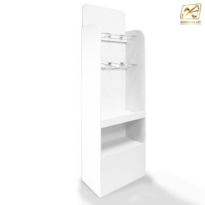 ชั้นวางสินค้าพลาสวูด H01 ขนาด (W)45 x (D)25 x (H)150 ซม. พลาสวูดหนา 8 มม.พร้อมงานพิมพ์สติ๊กเกอร์ ( ราคาไม่รวมขอแขวนและป้ายราคา )