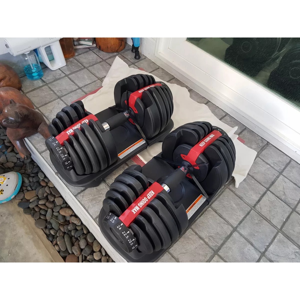 2599ทักแชทค่าส่ง 0บ. ดัมเบลปรับน้ำหนักได้ Mask1 แผ่นเหล็กพรีเมี่ยม ทนทาน น้ำหนัก 24 Kg