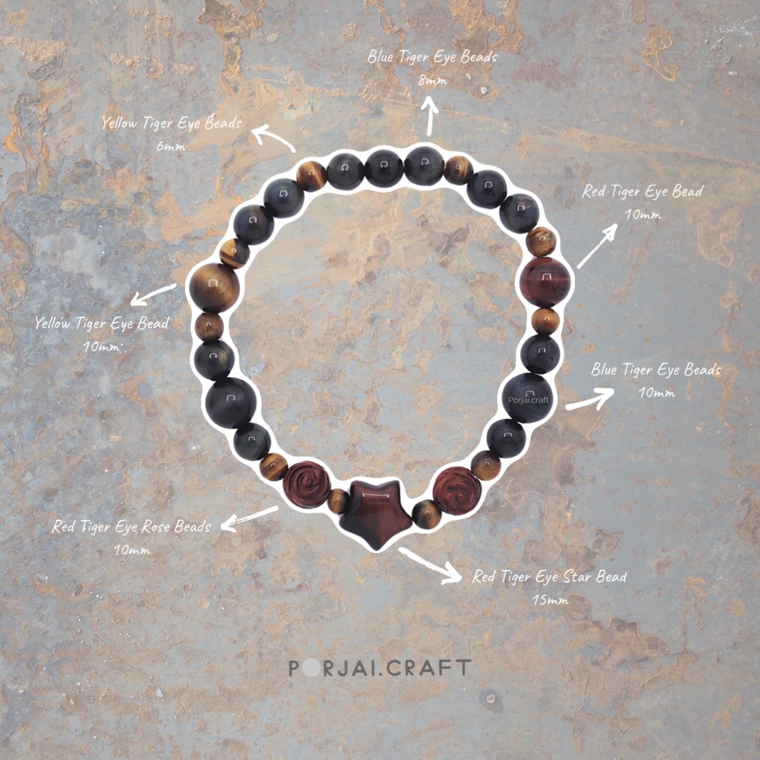 Blue tiger eye beads ลูกปัดบลูไทเกอร์อาย