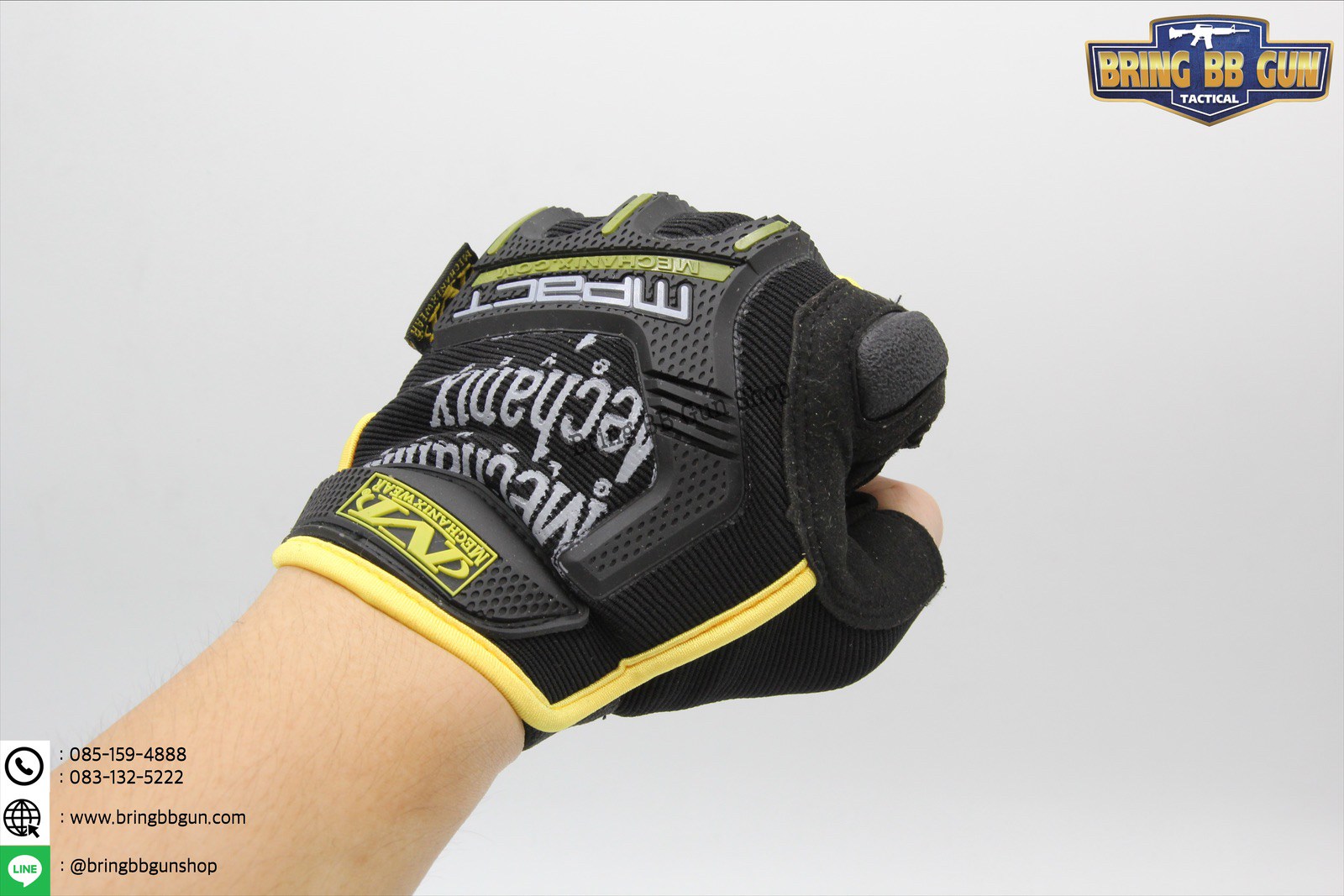 ถุงมือครึ่งนิ้ว ยี่ห้อ Mechanix รุ่น M-Pact