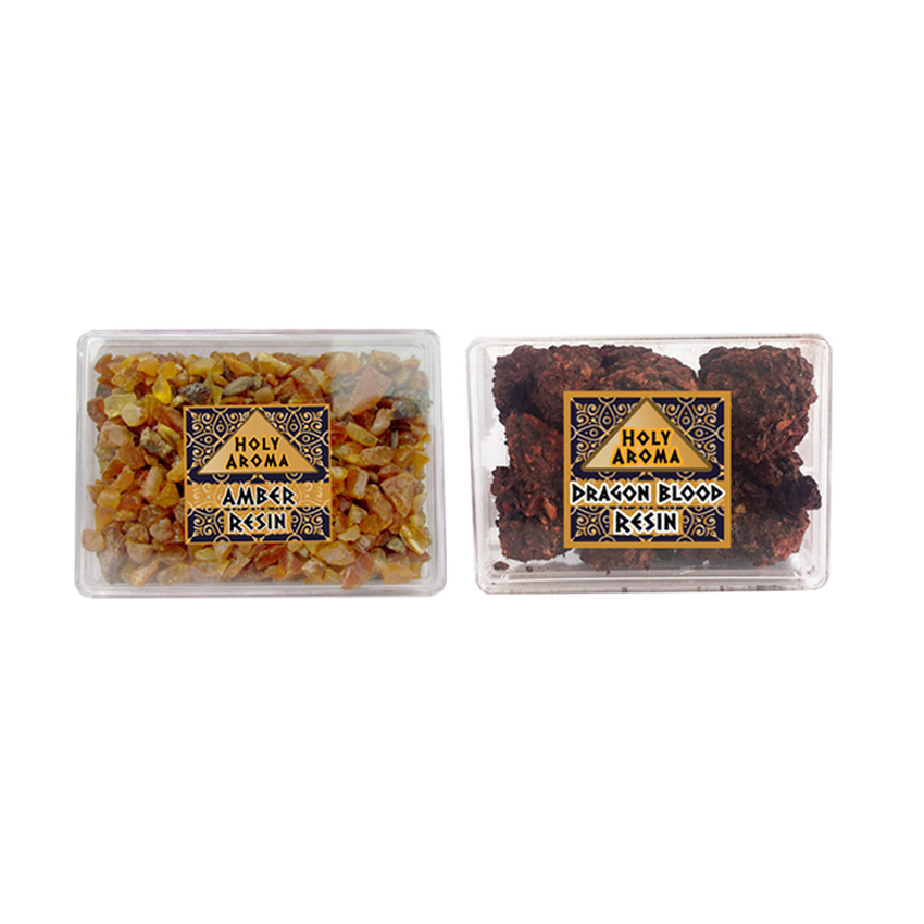 อำพันบอลติกแท้ 100% Baltic Amber Resin 50g + เม็ด เรซิ่น ต้นเลือดมังกร อโรม่า Dragon Blood Resin Gum Tear แท้ 100% 50g