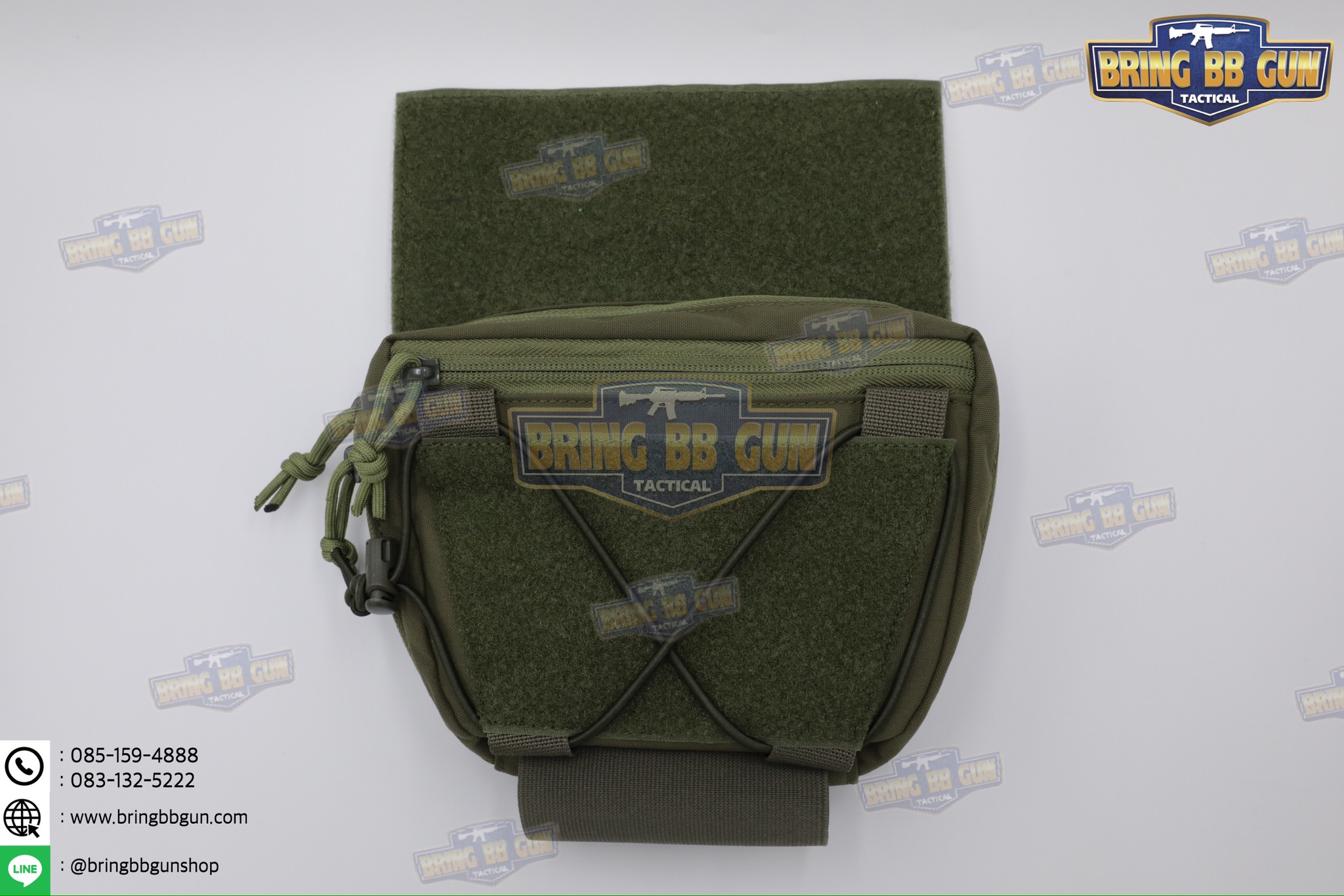 กระเป๋าจิงโจ้ติดเสื้อเวสแบบปลดไว ทรงสามเหลี่ยม (Tactical Drop Pouch) (Tactical Action Pouch)