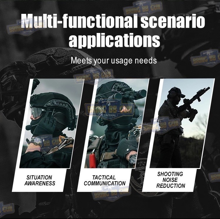 หูฟังสื่อสารตัดเสียงได้ FCS Falcon ยี่ห้อ FMA (FCS Falcon Ears Tactical Communication Headset)