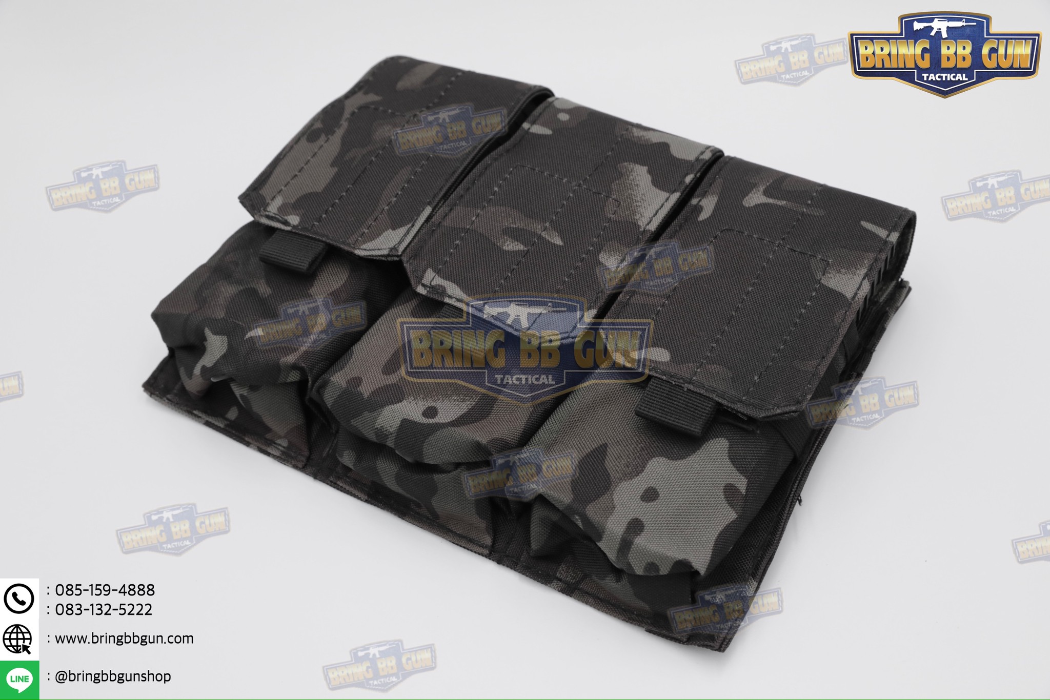 เพ้าแม็กกาซีนปืนยาวมีฝาปิด (แบบผ้า) รุ่น 3ช่อง