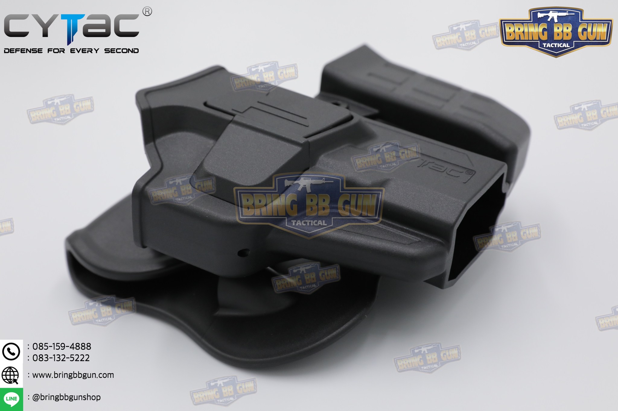 ซองปืนพกนอกปลดนิ้วชี้ + ซองแม็กกาซีน ยี่ห้อ Cytac รุ่น Glock19/Glock19X