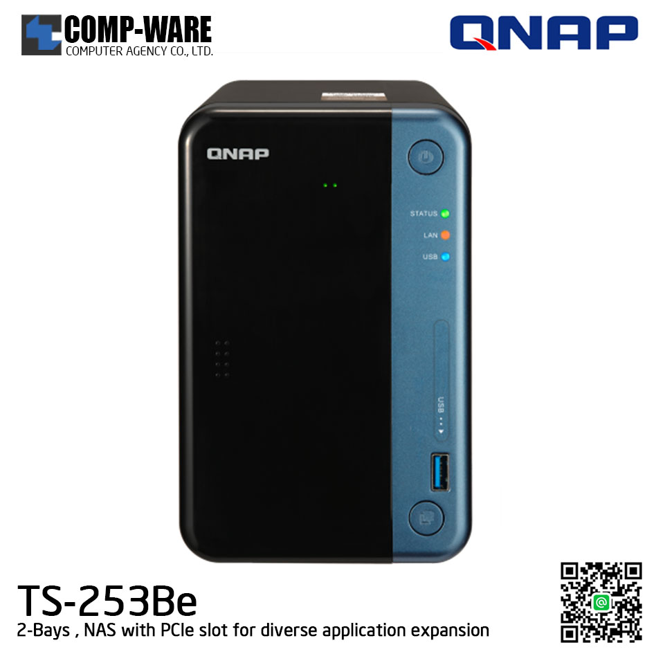 QNAP NAS (2-Bay) TS-253Be (4GB RAM up to 8GB) , no HDD