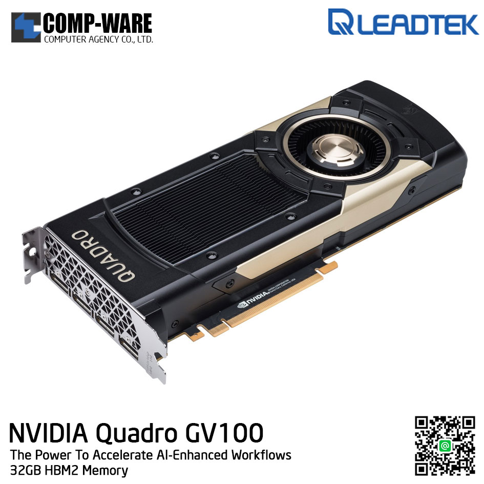 Leadtek Nvidia Quadro GV100 (32GB HBM2) Workstation Graphics Card
