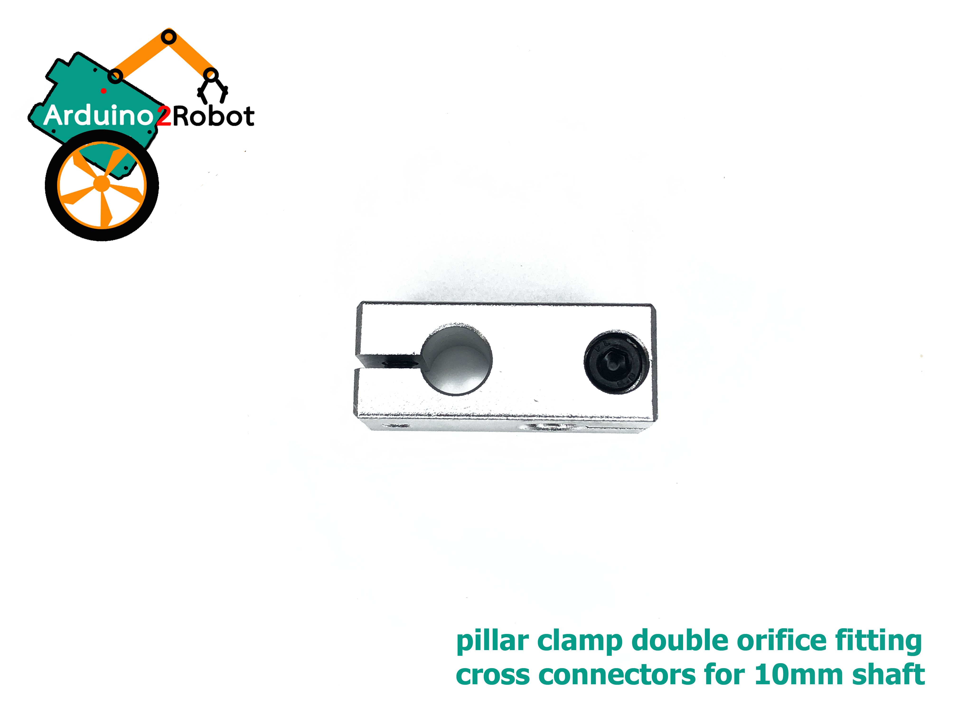 pillar clamp double orifice fitting cross connectors for 10mm shaft