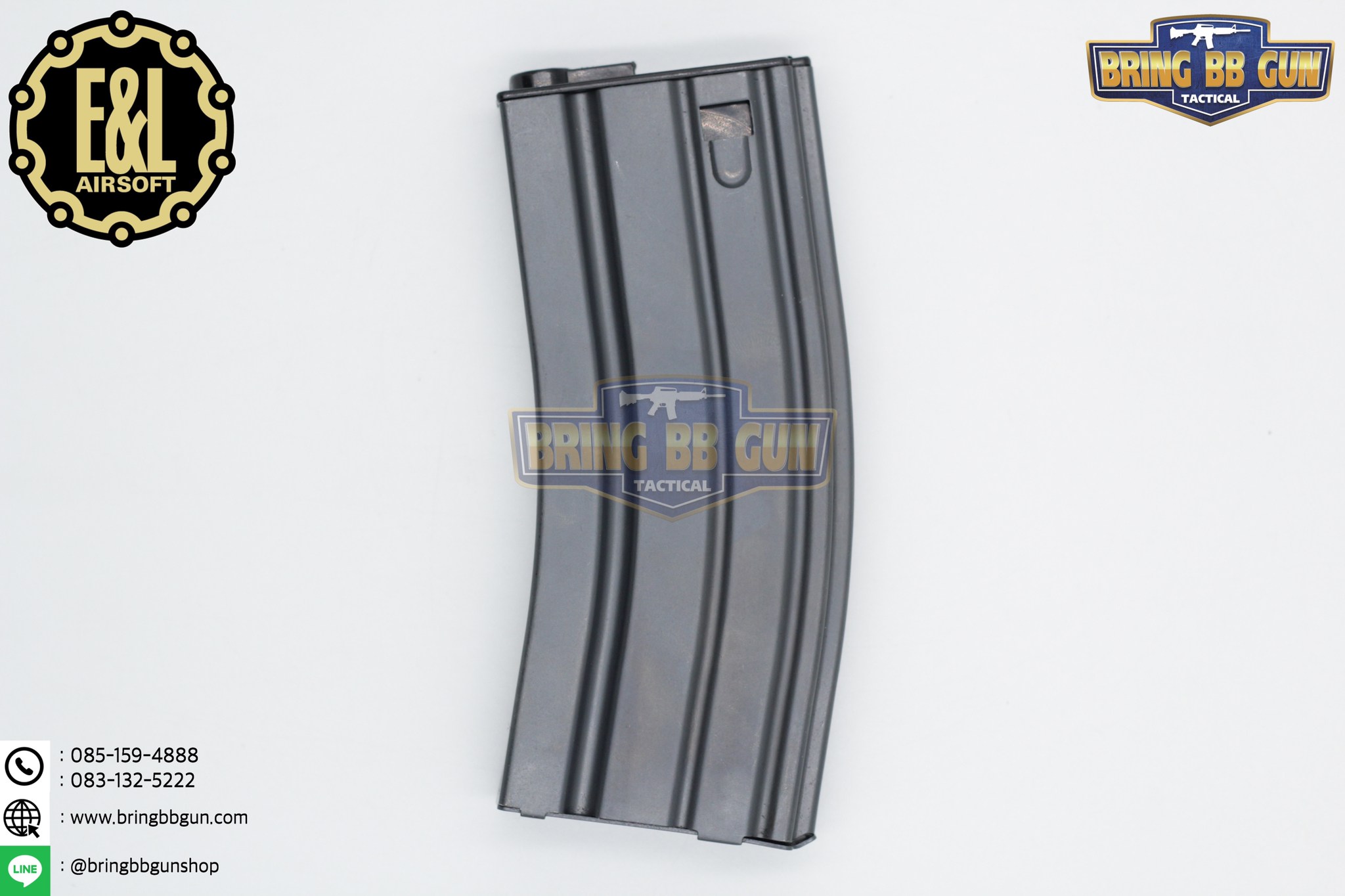 แม็กกาซีน M4 ยี่ห้อ E&L แบบstand(ไม่ต้องปั่น) ทรง เหล็ก (ทรงเดิม) (M4 Mid-cap magazine)