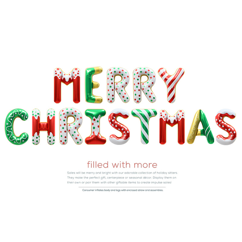 ลูกโป่งฟอยล์อักษร Merry Christmas